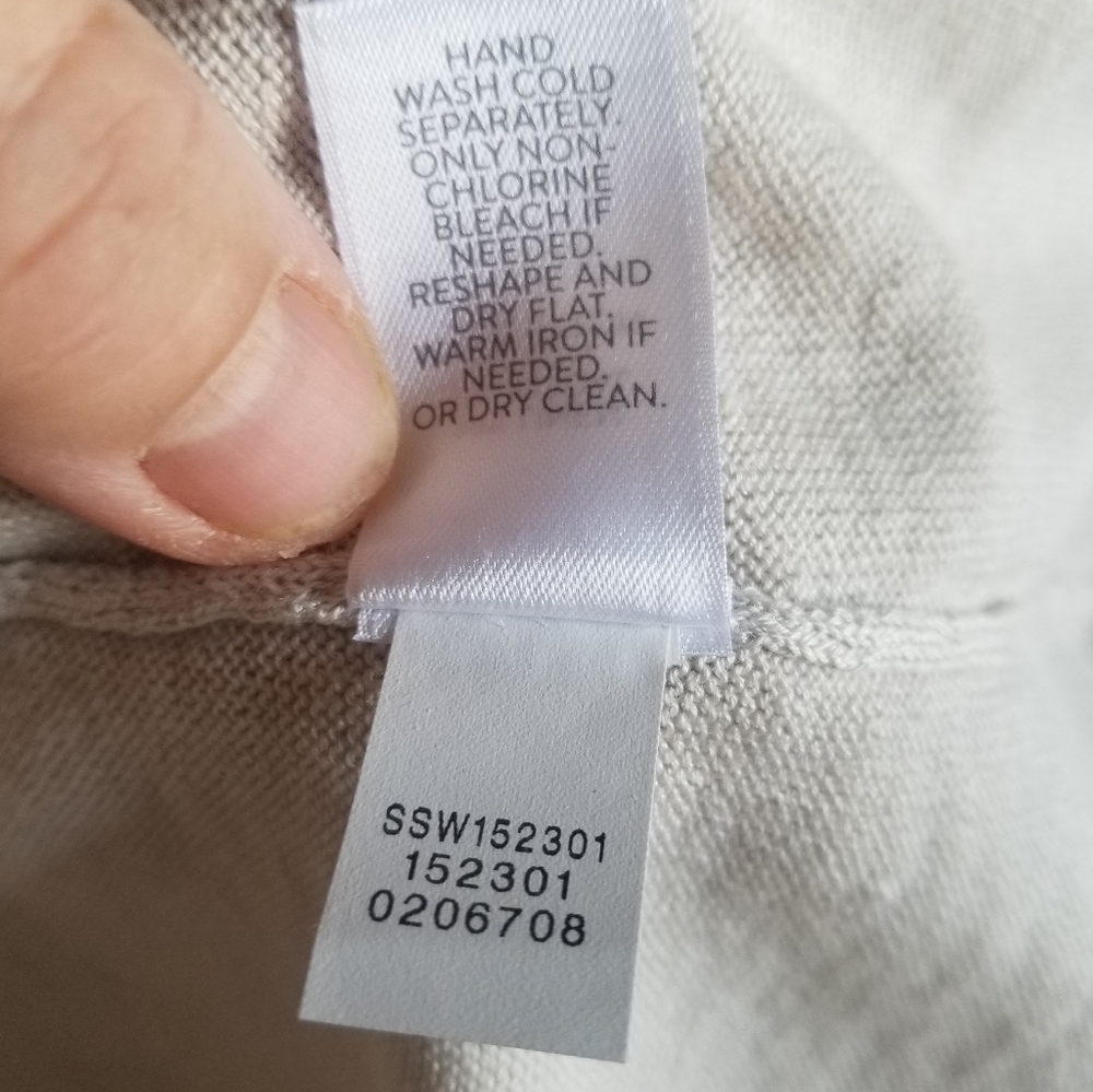 NEW J.Jill Cardigan open front waterfall linen blend neutral Basic Travel - Picture 7 of 10